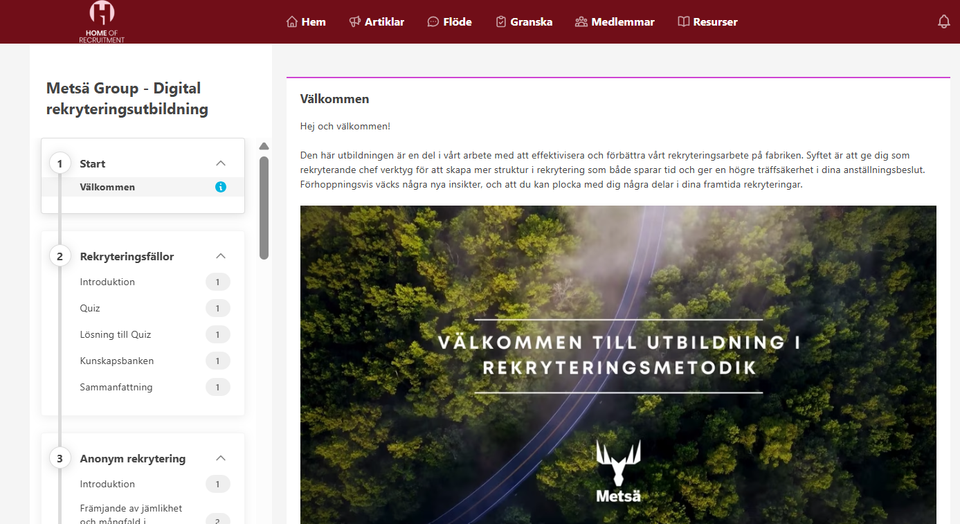 Utbildning rekryteringsmetodik